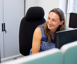 Ally Taft, partner at Medical Accident Group at her desk