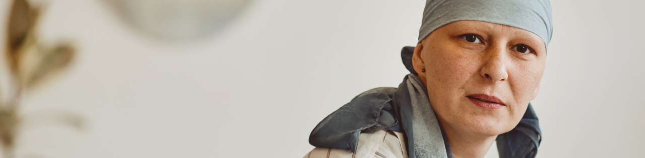 Lady suffering from cancer