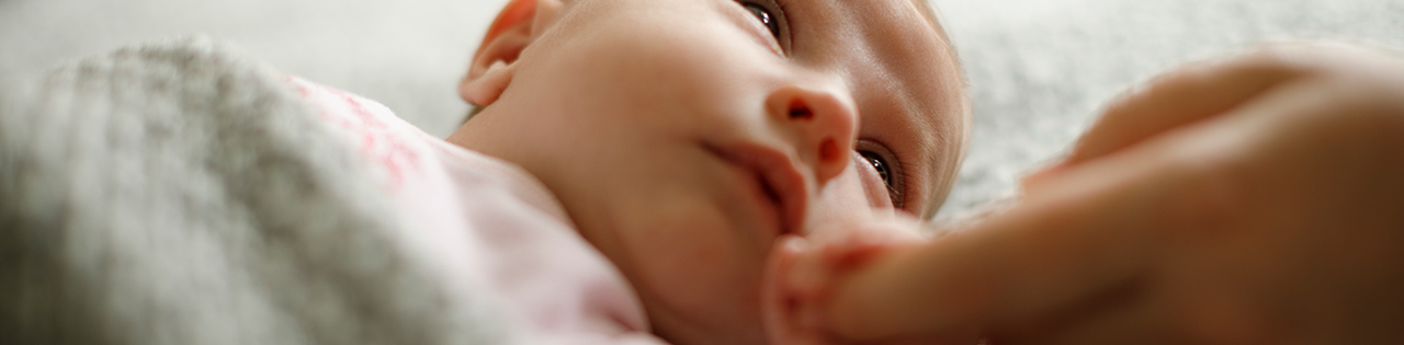 Cute baby lying down