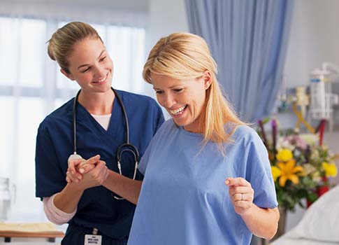 nurse and patient
