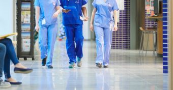 Doctors walking in a hospital